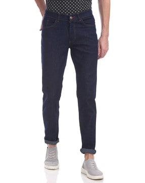 mid-rise slim fit jeans