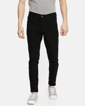 mid-rise slim fit jeans