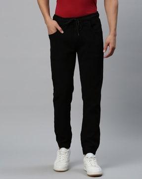 mid-rise slim fit jogger jeans