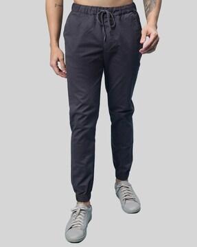 mid-rise slim fit jogger pants