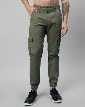 mid-rise slim-fit jogger pants