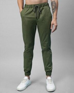 mid-rise slim-fit jogger pants