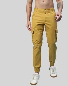 mid-rise slim-fit jogger pants