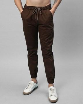 mid-rise slim-fit jogger pants