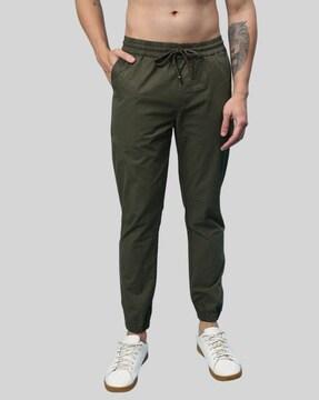 mid-rise slim-fit jogger pants