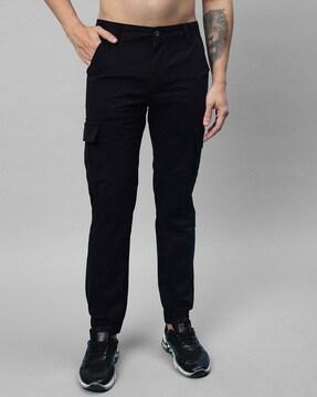 mid-rise slim fit jogger pants