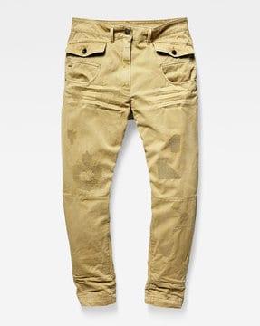 mid-rise slim fit pants