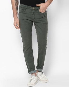 mid-rise slim jeans