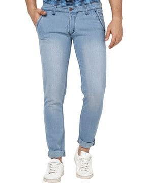 mid-rise slim jeans