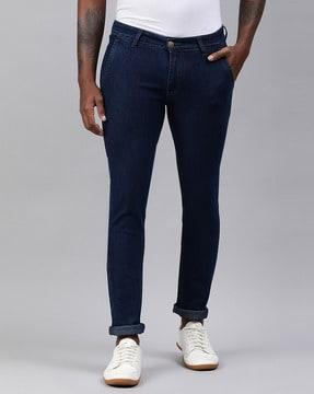 mid-rise slim jeans