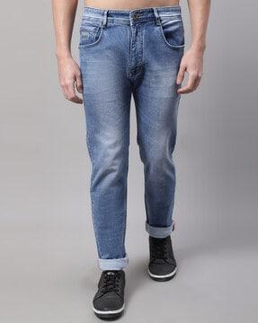 mid rise slim jeans