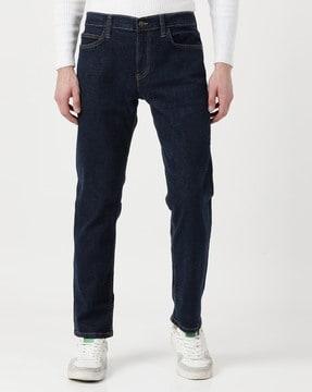mid-rise slim jeans
