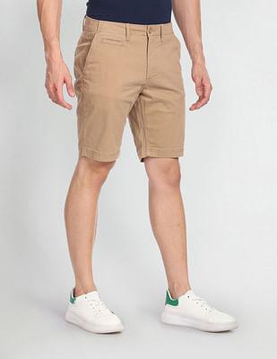 mid rise slim shorts