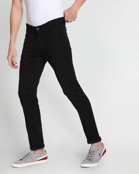 mid-rise slim tapered fit jeans