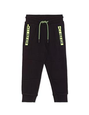 mid rise solid cotton joggers