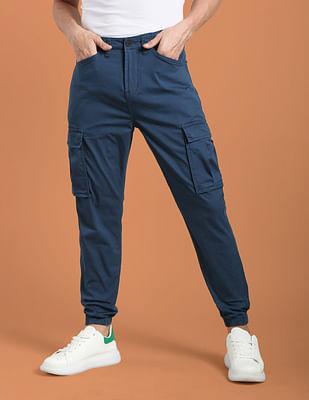 mid rise solid f-lite cargo trousers
