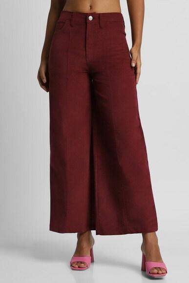 mid rise solid pant