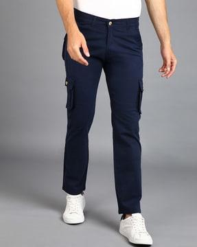 mid-rise straight cargo pants