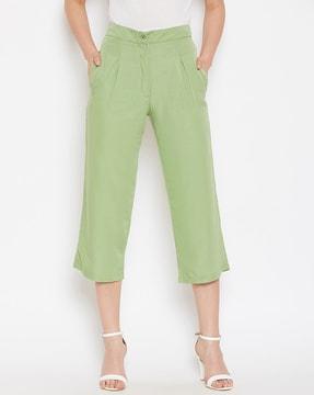 mid rise straight fit culottes