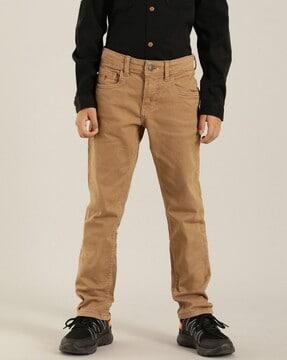 mid-rise straight fit jeans