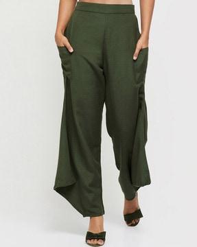 mid rise straight fit palazzos