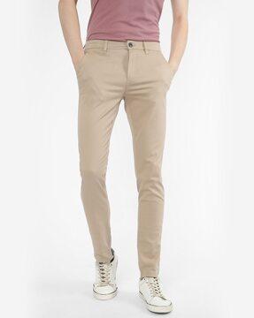 mid rise straight fit pants