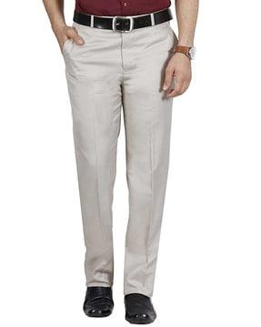 mid-rise straight fit trouser