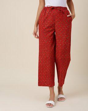mid-rise straight-fit trousers