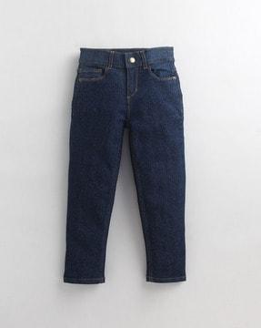 mid-rise straight jeans 