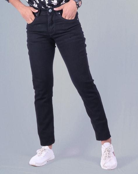 mid rise straight jeans