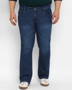 mid-rise straight jeans