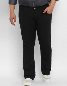 mid-rise straight jeans