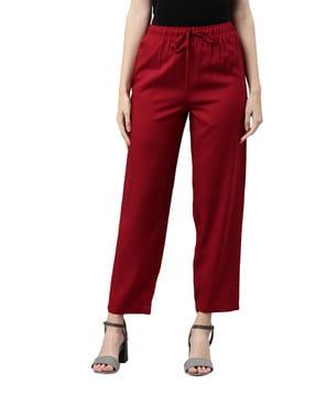 mid-rise straight pants