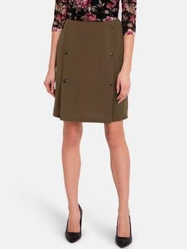 mid-rise straight skirt