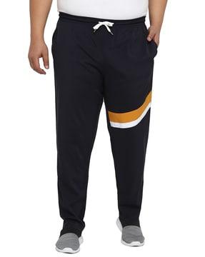mid-rise straight track pants with insert pockets 