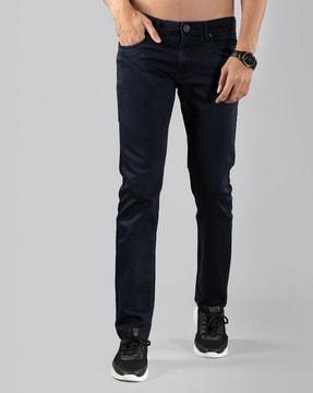 mid-rise stretchable jeans