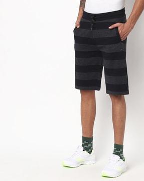 mid-rise striped shorts