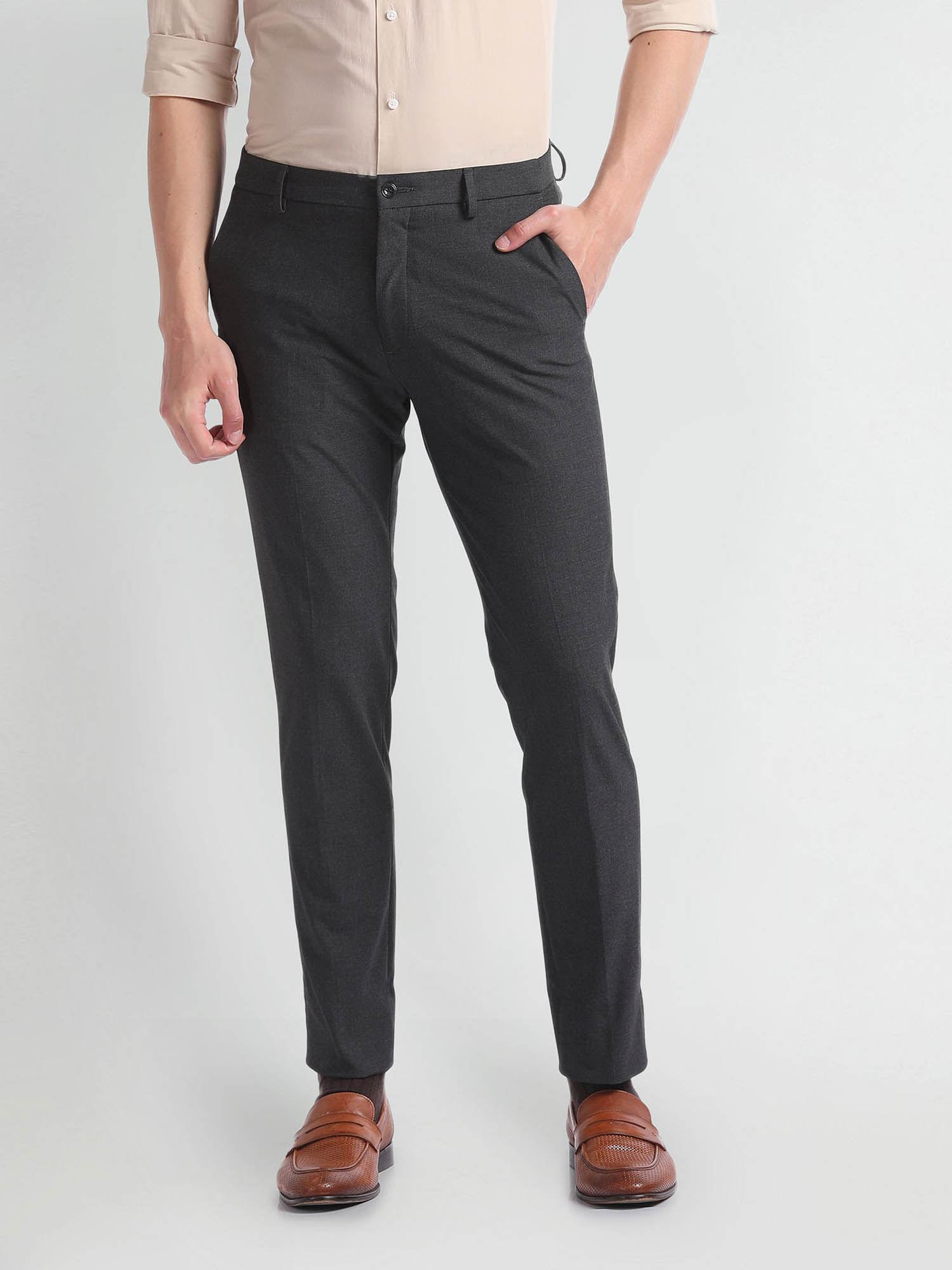 mid rise super slim fit formal trousers