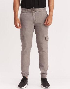 mid rise tapered fit cargo pants