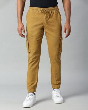 mid rise tapered fit cargo pants