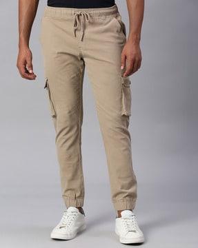 mid rise tapered fit cargo pants