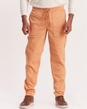 mid rise tapered fit jogger pants