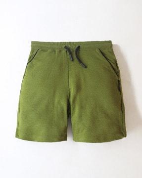 mid-rise terry shorts