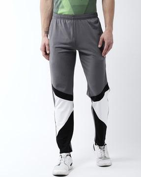 mid-rise track pants with contrast panels