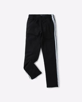 mid-rise track pants with contrast taping