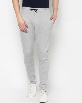 mid-rise track pants with elasticated drawstring waist