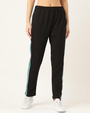 mid-rise track pants with elasticated waist