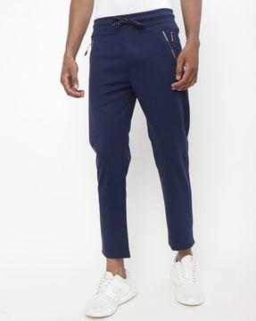 mid-rise track pants with zip pockets