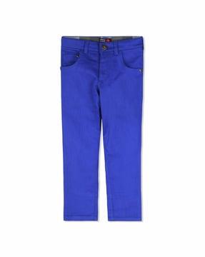 mid-rise trousers with insert pockets