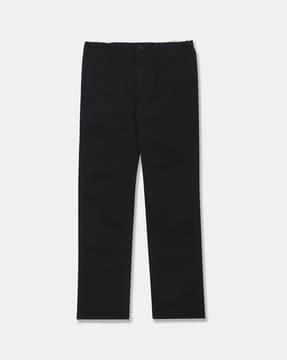 mid-rise trousers with insert pockets